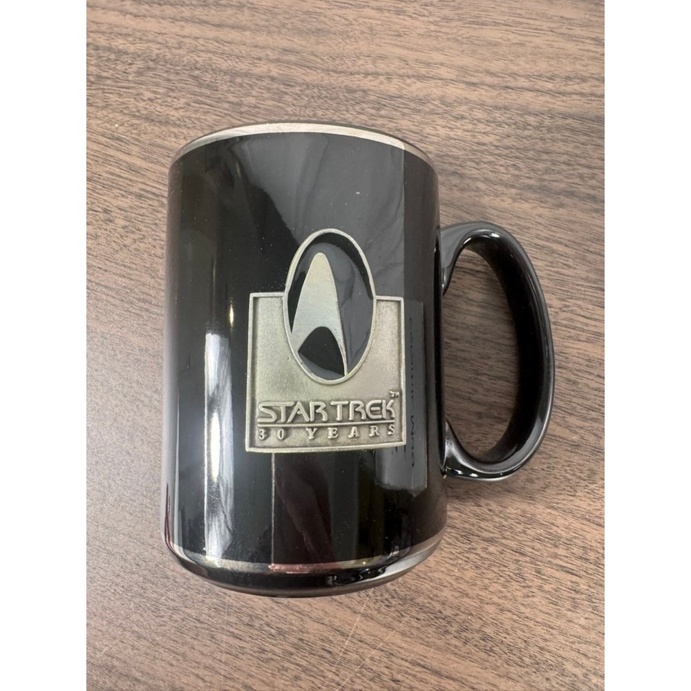 Vintage Star Trek 30 Years Rawcliffe Ceramic Mug Pewter Logo 16oz 1994 New Box